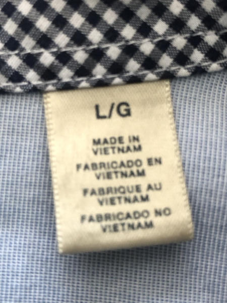 DOCKERS  EUC Button-Down Blue White Check Cotton … - image 5