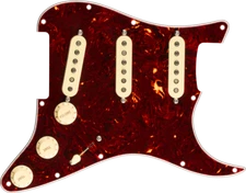 Fender Pre-Wired Strat Pickguard, Original 57/'62 SSS, Tortoise Shell 11 Hole PG