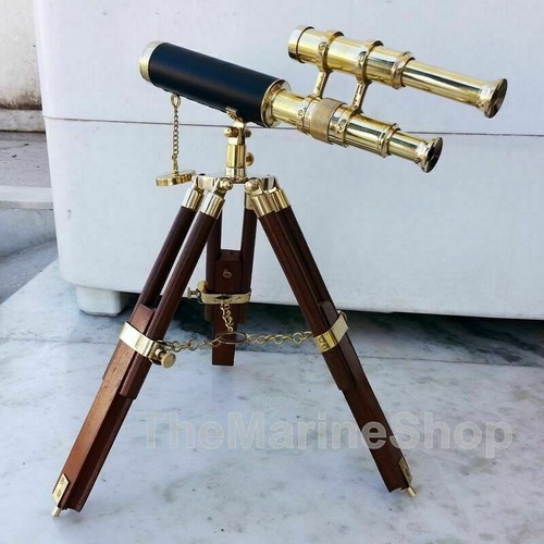 Télescope marin en laiton fait main de style nautique sur