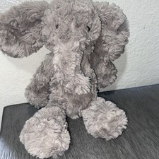 Jellycat Gray Mumble Squiggles Elephant Plush 9 Stuffed Animal Toy