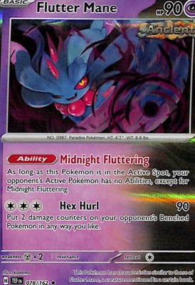 Flutter Mane Rare SV05: Temporal Forces 078/162 NM Holo