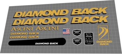 1994 Diamondback Ascent gold DECAL SET