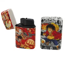 Flip-Top Anime Torch Lighter 2CT | Single Flame | Adjustable | Refillable