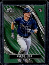 2024 Topps Chrome Black Curtis Mead RC Green Refractor Rookie #/99 Rays