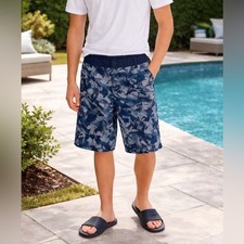 Art Class Boys Blue Abstract Hybrid Shorts Swim Casual Size 16