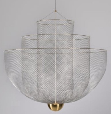 Moooi Meshmatics Chandelier Brass Finish LED Dimmable 2700K 120V 22.8in