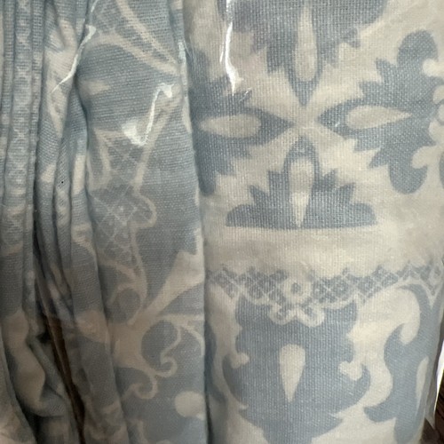 Vtg Rare Dream Styles 4-Piece Full Cotton Flannel Sheet Set New USA Jasmine Blue - Picture 6 of 8