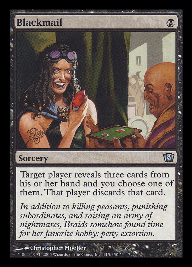 Blackmail 1x FOIL MTG 9ED Ninth Edition Uncommon MINT black