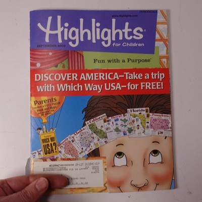 Highlights for Children Zeitschrift September 2003 Nr. 623 Rätsel- & Karten-Map
