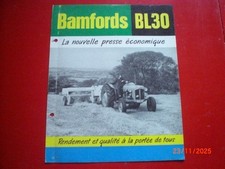 ANCIENNE  BROCHURE    PUBLICITAIRE    PRESSE  RAMASSEUSE    BAMFORDS   BL 30