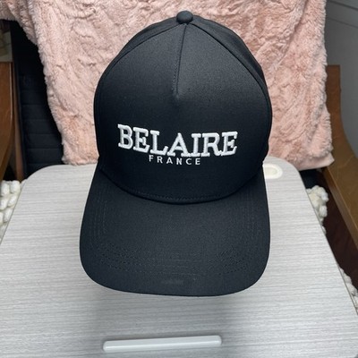 Belaire France hat Paris embroidered 3D spell out logo black snapback cap