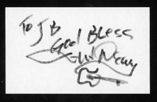 Mike Deasy Guitarist, recorded/performed with Elvis Signed 3x5 Index Card E28488