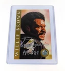 Willie Brown Signed 1998 Pro Football Hall of Fame 4x6 Gold Card Raiders Auto