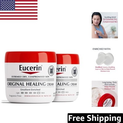 Healing Cream - 2 Pack Unscented Moisturizer for Extremely Dry Skin