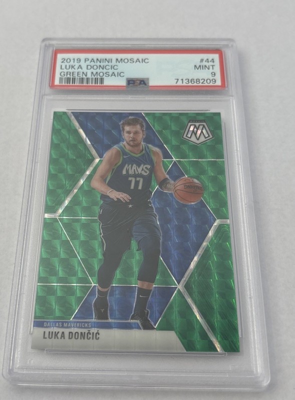 2019 Panini Mosaic Luka Doncic Green PSA 9