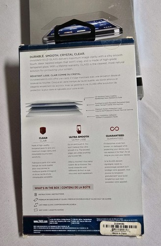3 Pack Zagg Invisible Shield Samsung Galaxy S5 Tempered Glass Screen Protector - Picture 2 of 3