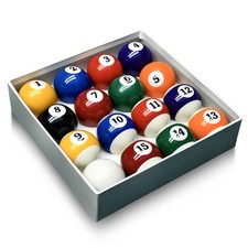 Billiard Balls Set, Regulation Size 2-1/4" Pool Table Balls with Polished Fin...