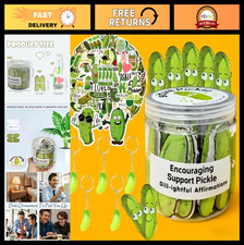 Positive Affirmation Pickle Jar – 100 Emotional Support Gifts for Women & Teens,