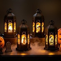 Halloween Deko KüRbis Laterne 4 StüCk Mit LED Kerze FüR Outdoor Und Indoor