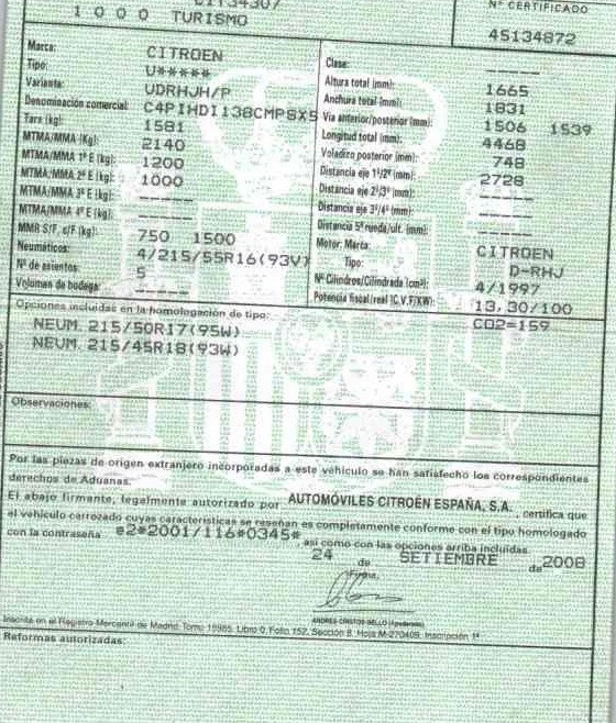 9006K5 PORTE ARRIERE GAUCHE / 5250870 POUR CITROËN C4 PICASSO I MONOSPACE UD_ - Photo 4/4