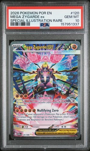 2026 POKEMON POR EN-PERFECT ORDER #120 MEGA ZYGARDE EX PSA 10