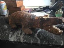 Alligator - Carved Out of Root - Oddity Weird Creepy Animal Oddities Rare