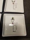 BIA CHEERS Reindeer Plates Coasters Set of 4 Christmas Holiday Party — photo 8
