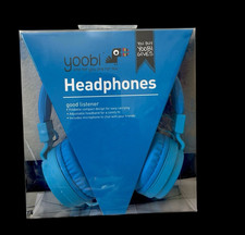 Yoobi Headphones BLUE NEW FAST FREE SHIPPING