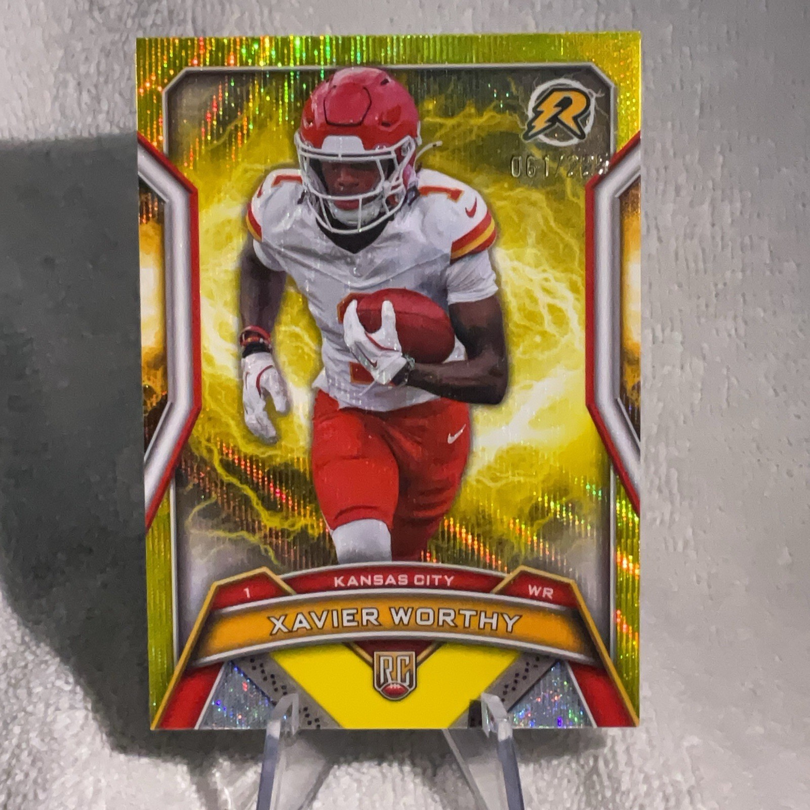 2024 Topps Resurgence- Xavier Worthy #143 Yellow Surge  /225 (RC)  Color Match