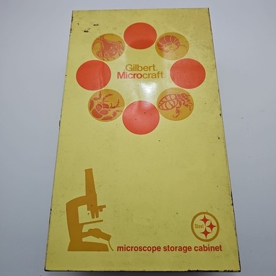 Gilbert Microcraft Microscope Vintage Metal Box NOT COMPLETE