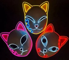 Demon Slayer Masks Kimetsu no Yaiba Fox Mask For Halloween Party Cosplay Props