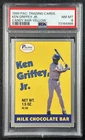 KEN GRIFFEY JR. PSA 8 1989 PACIFIC #NNO 4966 ROOKIE CANDY BAR YELLOW RC 4966