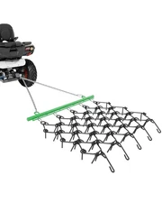 Heavy Duty Drag Harrow 5x4.5 FT with 4 Ft Chain, 3/8" Tines Durable Chain Harrow