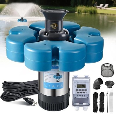 RELIY Pond/Lake Aerator 15000 GPH/250GPM, 110V, 1HP Fountain Pump/Aerator