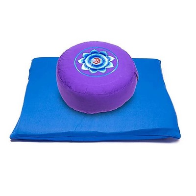Meditation SET OM Red Purple Blue on Blue -- 65x65x5 cm Order Online