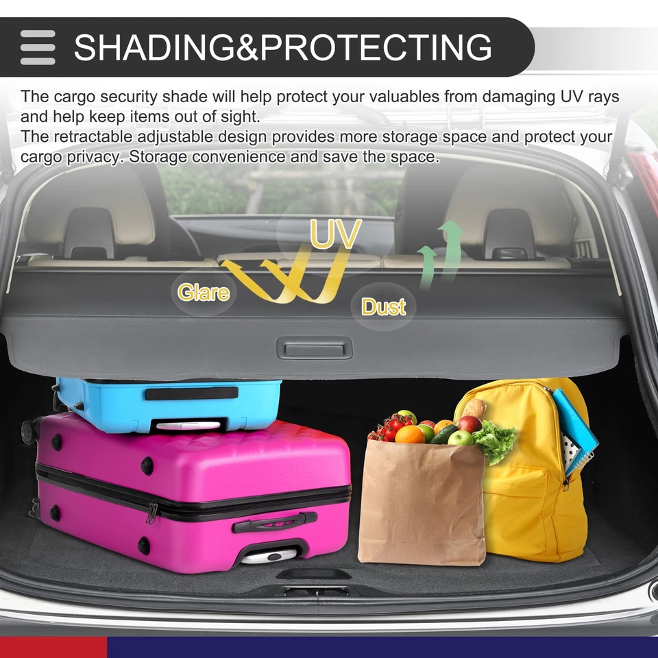 Rear Trunk Security Shield Shade ONE Custom for Acura MDX 2007-2013 - Image 2 of 4