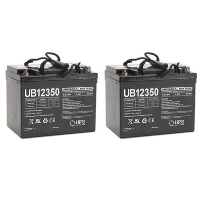 UPG UB12350 12V 35AH INT Battery for Mobility Cycle Chair - 2 Pack