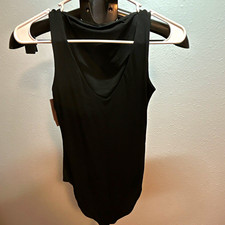 Auden Black Teddy Bodysuit Sleeveless Snap Closure Wireless Women's M