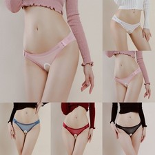 Ladies Sheer Mesh Thong Panties Lingerie Open Crotch G String Underwear
