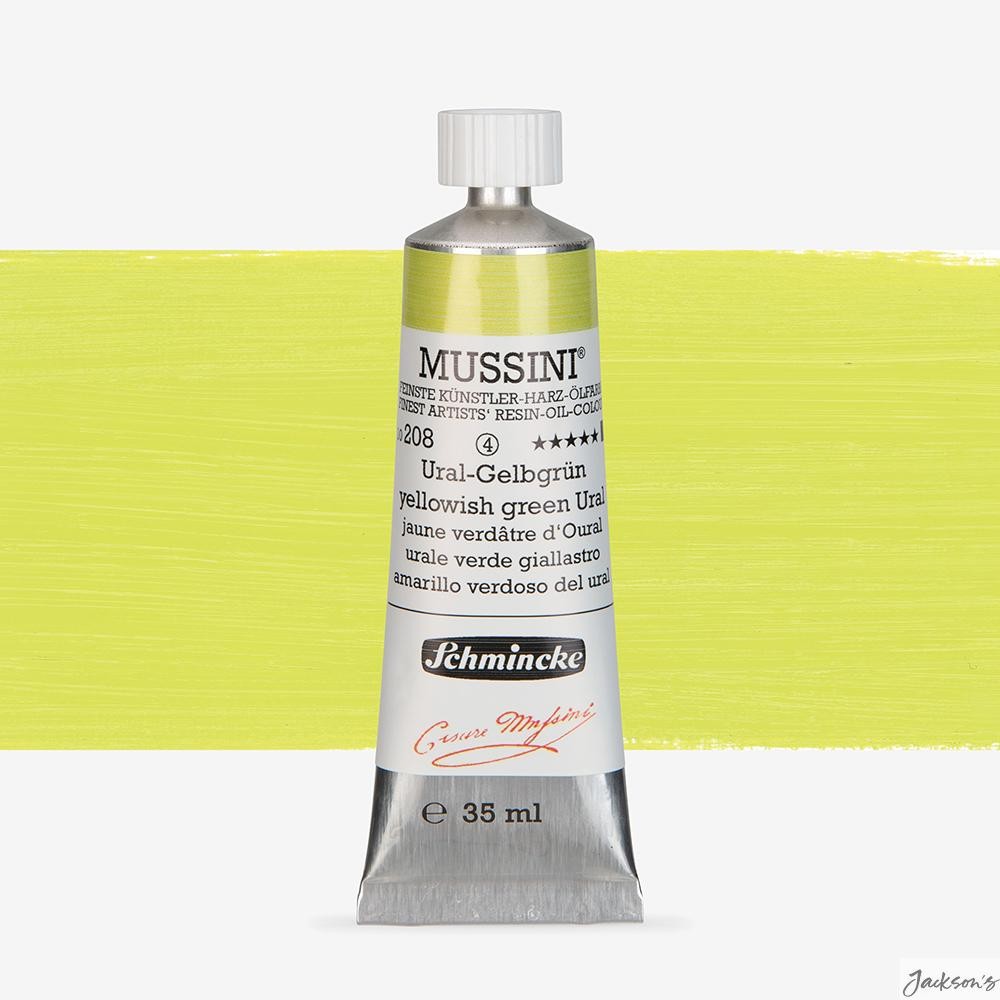 Schmincke Mussini Oil Paint Inorganic Pigment 35ml Yellowish Green Ural