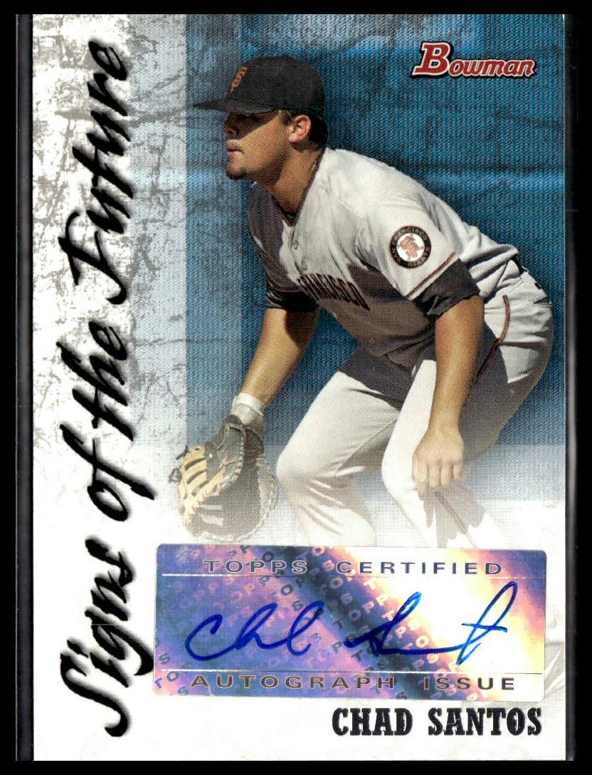 Chad Santos 2007 Bowman Signs of the Future Auto Card #SOF-CS