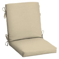 Arden Outdoor Midback Chair Cushion, 18 x 16.5, Tan Leala