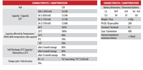 ZENITH BATTERIA 16,5A C20 12V ZLS120110 AGM DEEP-CYCLE LONGLIFE SILICONE F2 - Foto 4 di 6