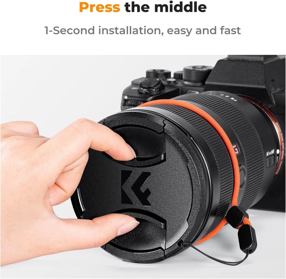 K&F Concept Lens Cap Cover set for Nikon, Canon, Sony, Fujifilm Camera 37-82mm - Image 4 of 4