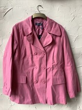 Sze 18 Women’s Maine New England Pink Double Breasted Button Up Jacket New £45