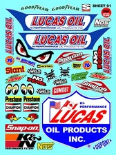 WHITE VINYL RACING Sticker Racing SHEET 91-R/C MODEL Die-cut -Decals 1/12-1/10