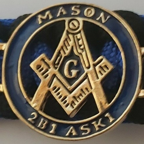 Masonic Paracord Survival Bracelet with Adjustable Clasp - Mason Wrist Band - Picture 5 of 6