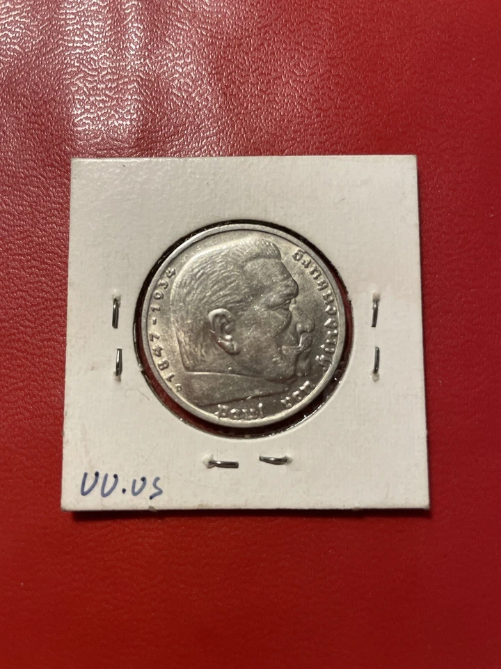 Moneda de plata de 5 marcos de Alemania 1938 Foto 2 de 4