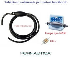 TUBO E POMPETTA CARBURANTE CON FILTRO PER MOTORI FUORIBORDO - BENZINA DIESEL