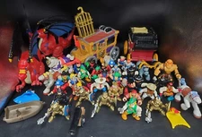 Large Lot of Imaginext Playskool Heroes Action Figures Dragons Carriages Horses